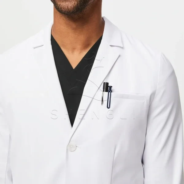 Harlem Short Lab Coat | Advanced Liquid Repellent & Anti-Static | Custom OEM Manufacturing