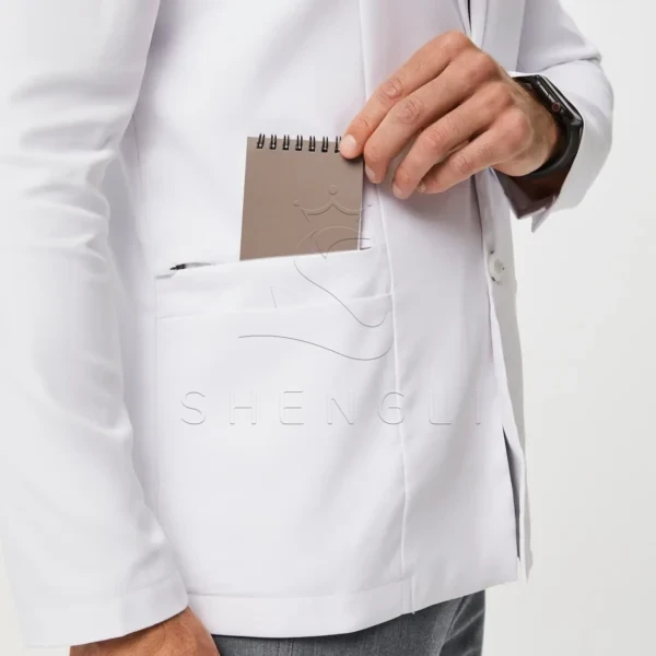 Harlem Slim Short Lab Coat | Premium Technical Fabric | Custom OEM Manufacturing