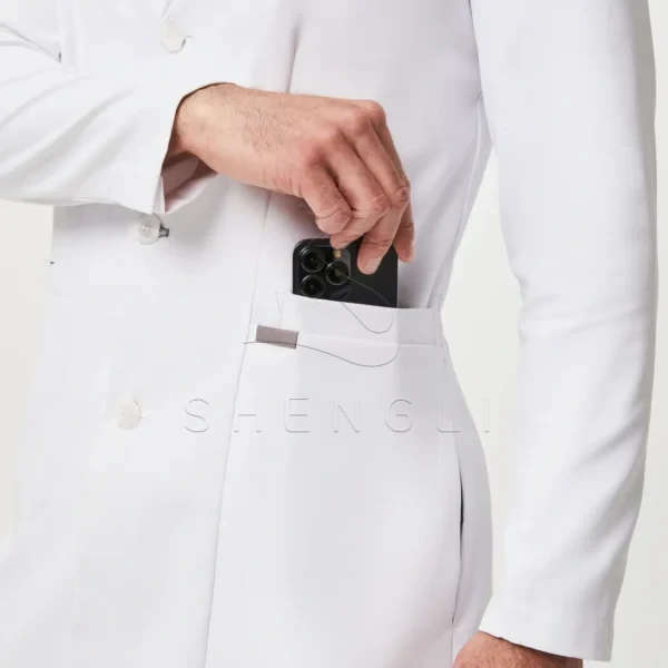 Harlem Slim Long Lab Coat | Technical Comfort Fabric | Custom OEM Manufacturing
