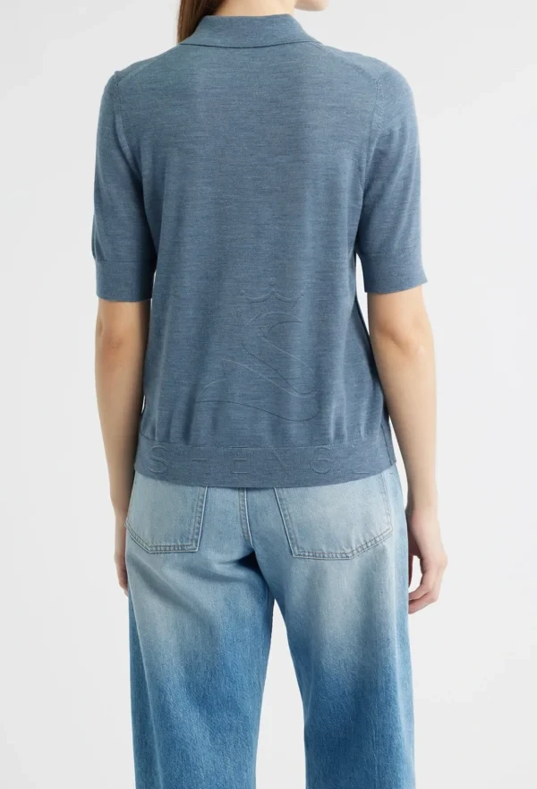 Luxury Virgin Wool Polo Knit for Women | Bespoke Embroidery Ready | Corporate Fashion