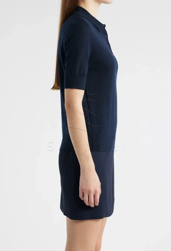 Premium Virgin Wool Polo Sweater for Women | Custom Knitwear for Corporate & Hospitality