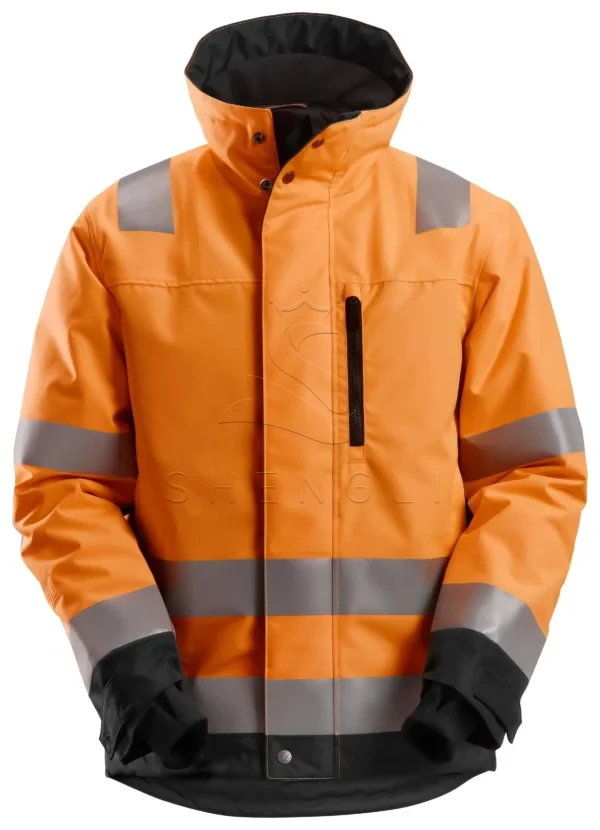 High-Visibility Class 3 Insulated Work Jacket with 37.5® Technology | EN 20471 & EN 342 Certified | Custom OEM Manufacturing