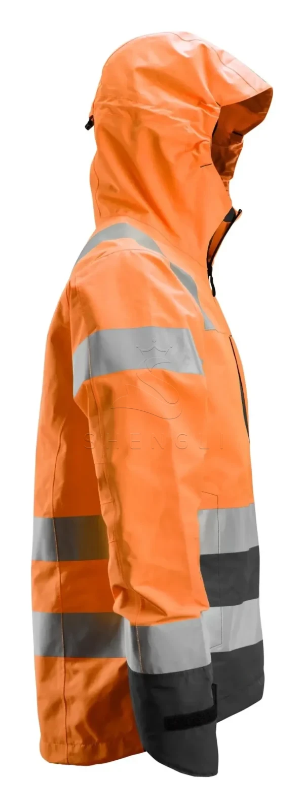 High Visibility Waterproof Jacket Class 3 | EN ISO 20471 & EN 343 Certified | Custom OEM Manufacturing-orange\Black