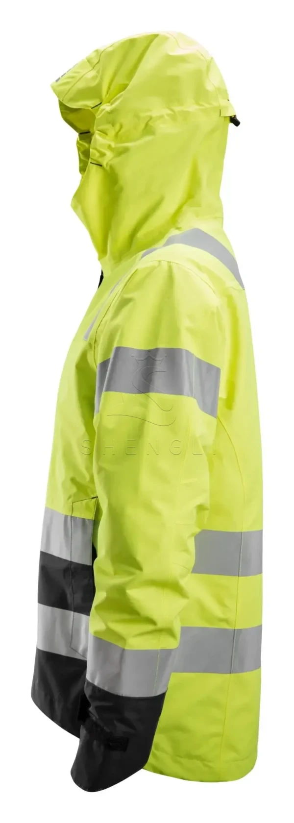 Class 3 High Visibility Waterproof Jacket | EN ISO 20471 & EN 343 Certified | Custom OEM Manufacturing-yellow\Black