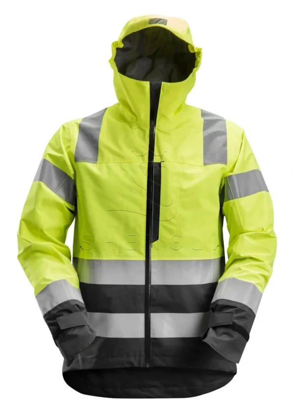 Class 3 High Visibility Waterproof Jacket | EN ISO 20471 & EN 343 Certified | Custom OEM Manufacturing-yellow\Black