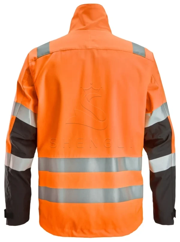 DM_20251008181524_003 Class 2/3 High Visibility Safety Jacket | EN ISO 20471 Certified | Recycled Materials | Custom OEM-orange\Black