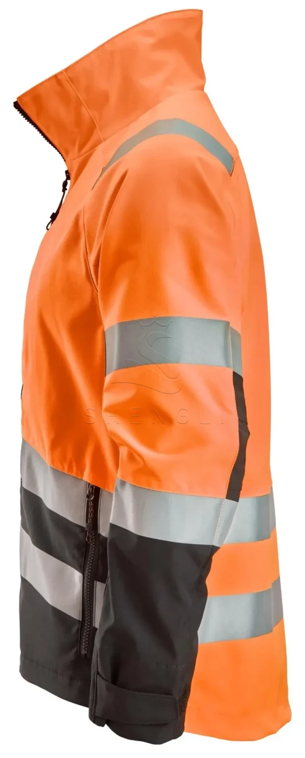 DM_20251008181524_004 Class 2/3 High Visibility Safety Jacket | EN ISO 20471 Certified | Recycled Materials | Custom OEM-orange\Black