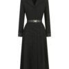 Sophisticated Flared Wool Dress with Open Collar | Custom OEM Manufacturing for Corporate & Hospitality