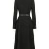 Sophisticated Flared Wool Dress with Open Collar | Custom OEM Manufacturing for Corporate & Hospitality