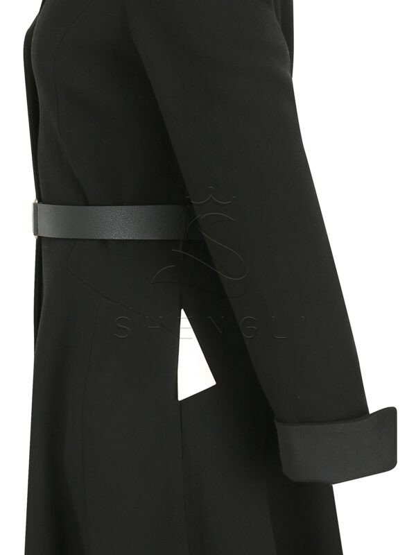 Sophisticated Flared Wool Dress with Open Collar | Custom OEM Manufacturing for Corporate & Hospitality