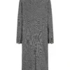 Elegant Double-Breasted Cashmere-Blend Overcoat for Women | Deep Grey Herringbone | Custom OEM Manufacturing