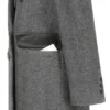Elegant Double-Breasted Cashmere-Blend Overcoat for Women | Deep Grey Herringbone | Custom OEM Manufacturing