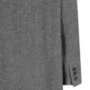 Elegant Double-Breasted Cashmere-Blend Overcoat for Women | Deep Grey Herringbone | Custom OEM Manufacturing