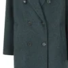 Elegant Women's Double-Breasted Long Coat in Botanical Green | Premium Wool Blend | Custom Tailoring