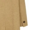 Ladies' Camel Double-Breasted Wool Blend Trench Coat | Relaxed Fit Longline Overcoat
