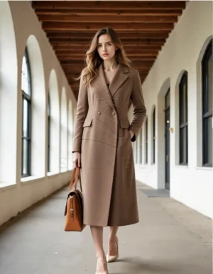 Name_flux_00001_frjht_1760696626_cleanup Timeless Camel Double-Breasted Cashmere Coat for Women | Luxury Outerwear Manufacturing
