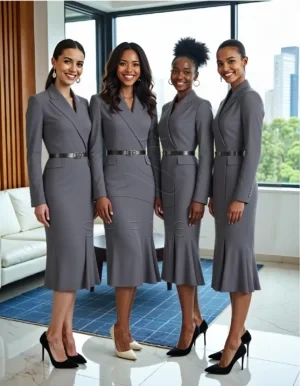 Name_flux_00001_hecsf_1760340264 Elegant Mermaid Dress in Charcoal Grey | Custom Tailored for Professional Elegance