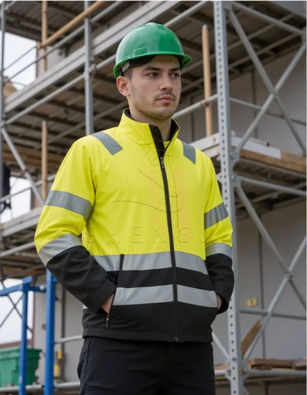 Professional Class 2/3 High-Visibility Safety Jacket | EN ISO 20471 Certified | Custom OEM Manufacturing-yellow\Black