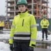 Women's High-Visibility Winter Work Jacket with 37.5® Technology | EN ISO 20471 Certified | Custom OEM-yellow\Black