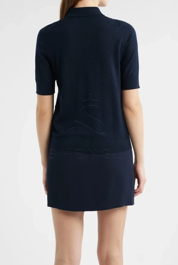 Premium Virgin Wool Polo Sweater for Women | Custom Knitwear for Corporate & Hospitality