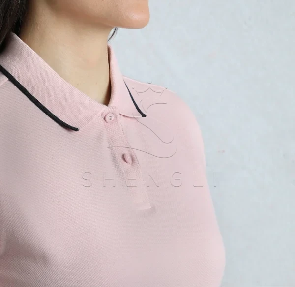 Elegant Women's Custom Pique Polo | Pink Embroidered Corporate Shirt | Low MOQ Available
