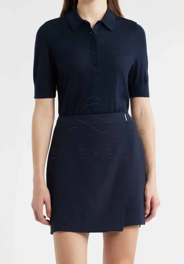 Premium Virgin Wool Polo Sweater for Women | Custom Knitwear for Corporate & Hospitality