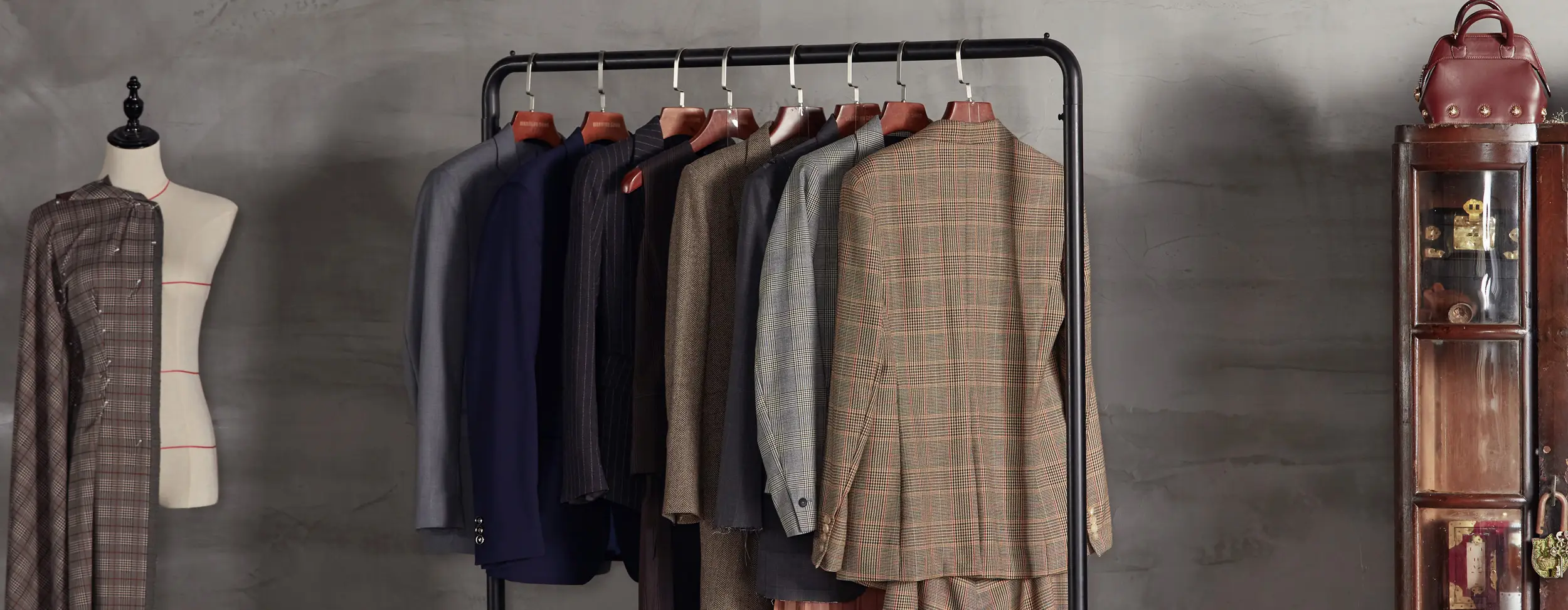 Stanton Super 100's Grid Regular Fit Waistcoat, Navy - Custom OEM Manufacturing