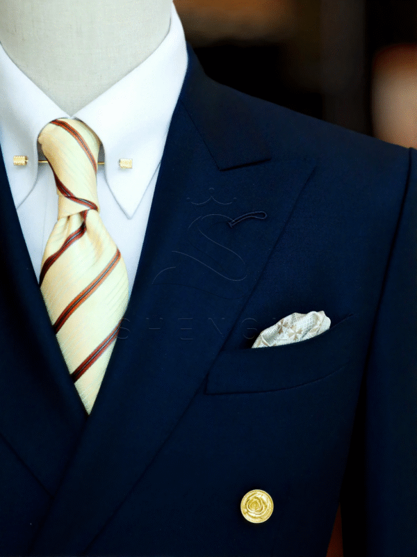 Bespoke Navy Blazer with Metallic Buttons | Next-Generation Professional Attire | OEM Manufacturing Solutions