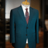Eco-Luxury Silk Suit in Zegna Teal | Bespoke Business Attire | Sustainable Elegance