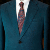 Eco-Luxury Silk Suit in Zegna Teal | Bespoke Business Attire | Sustainable Elegance