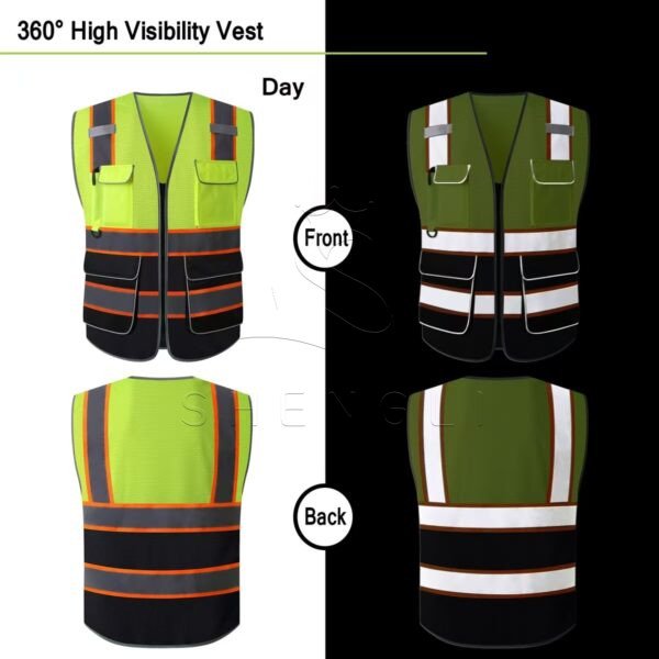 High-Vis Multi-Pocket ANSI Safety Vest | Reflective Work Vest with Custom Branding