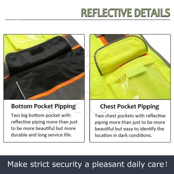 High-Vis Multi-Pocket ANSI Safety Vest | Reflective Work Vest with Custom Branding
