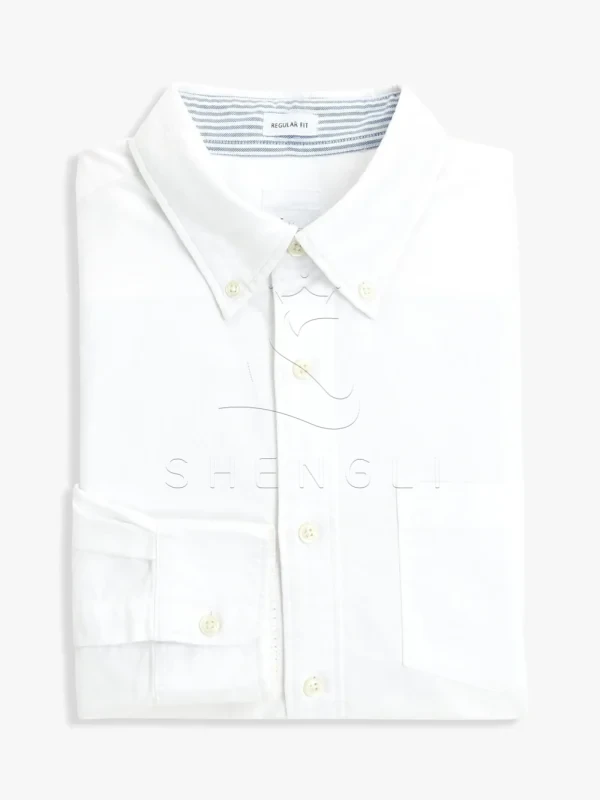 Heritage Oxford Shirt with Stripe Trim | Classic Business Casual Wear | Custom Embroidery Services