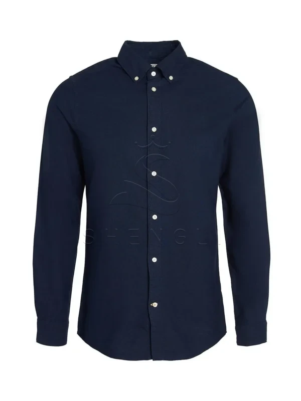 Navy Oxford Shirt | Premium Cotton Button-Down | Custom Embroidery Available