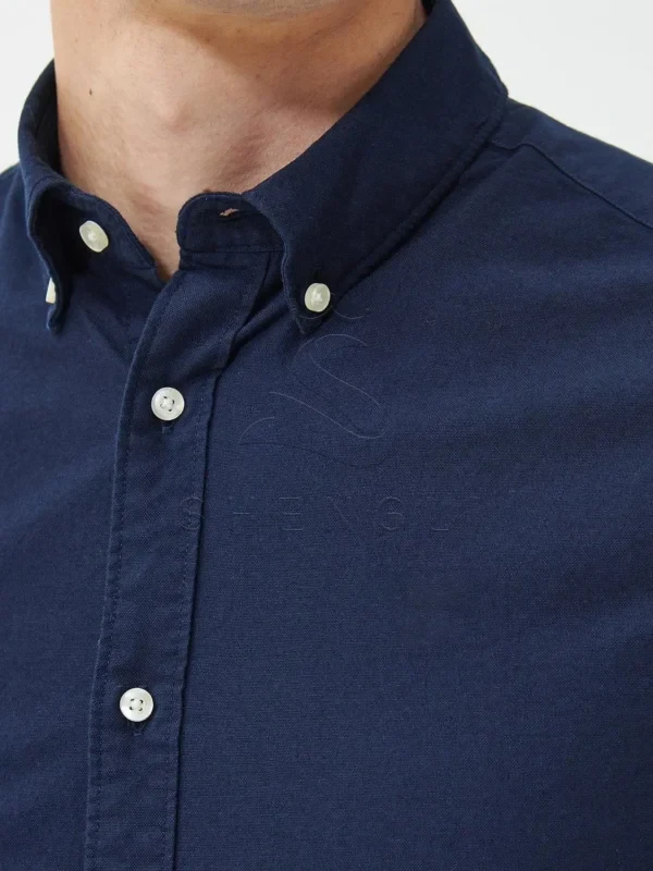 Navy Oxford Shirt | Premium Cotton Button-Down | Custom Embroidery Available