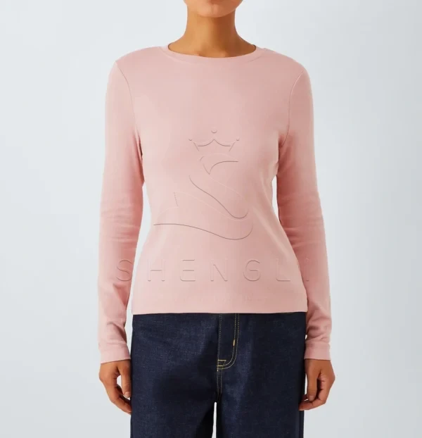 Sustainable Pink Organic Cotton Crewneck Tee | GOTS Certified | Custom Bulk Manufacturing