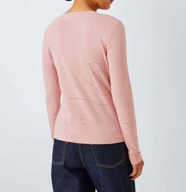 Sustainable Pink Organic Cotton Crewneck Tee | GOTS Certified | Custom Bulk Manufacturing