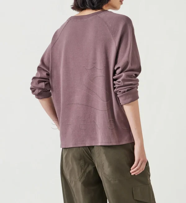 Matilda Cotton Raglan Shirt in Soft Light Brown | Relaxed Fit Custom Manufacturing