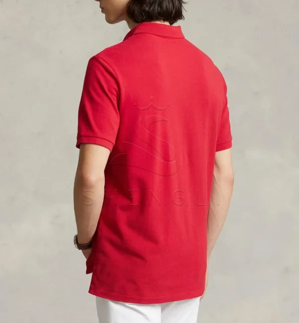 Premium Custom-Fit Polo Shirt | Red Performance Knit | Corporate Branding Solution