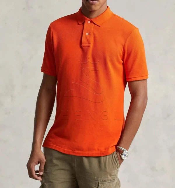 DM_20251126095851_002 Premium Custom Fit Polo Shirt | Sailing Orange | Corporate Branding Apparel