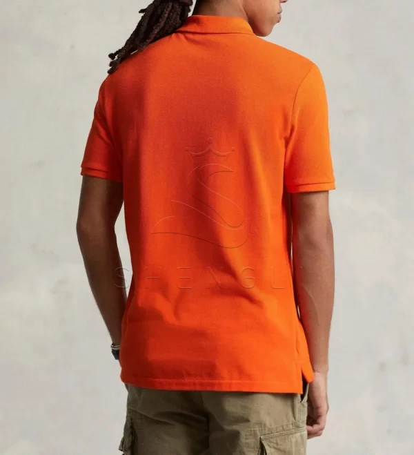 DM_20251126095851_003 Premium Custom Fit Polo Shirt | Sailing Orange | Corporate Branding Apparel