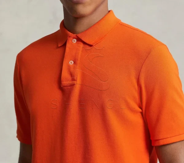 DM_20251126095851_004 Premium Custom Fit Polo Shirt | Sailing Orange | Corporate Branding Apparel