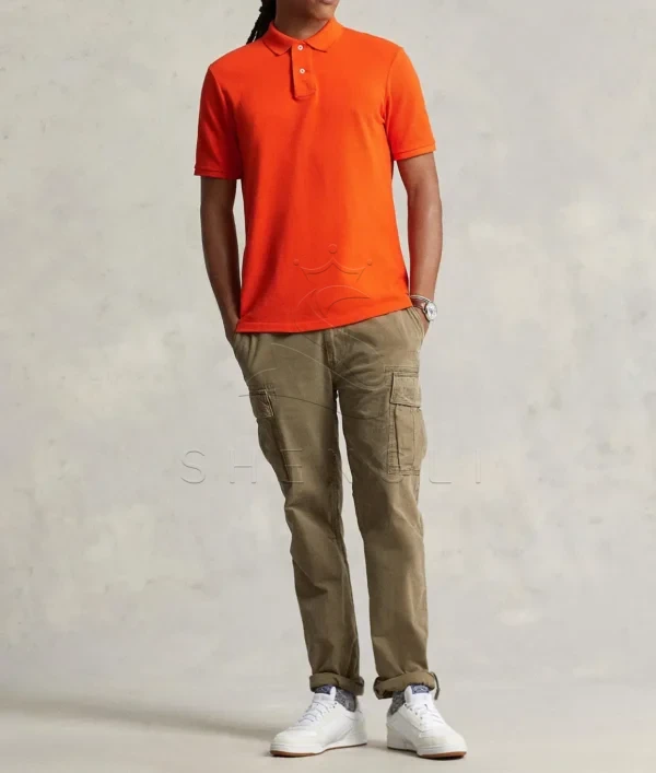 DM_20251126095851_005 Premium Custom Fit Polo Shirt | Sailing Orange | Corporate Branding Apparel