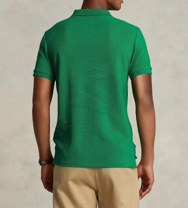 DM_20251126095936_003 Billiard Green Custom Fit Polo Shirt | Premium Cotton Pique with Logo Embroidery