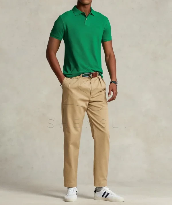 DM_20251126095936_004 Billiard Green Custom Fit Polo Shirt | Premium Cotton Pique with Logo Embroidery