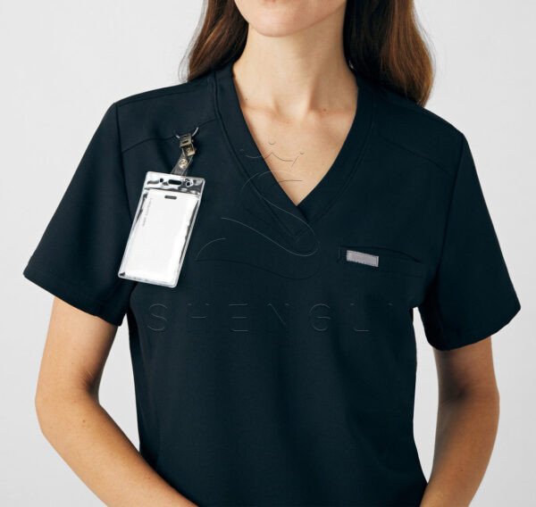 Healthcare Professional V-Neck Top | Dual-Pocket Design | Moisture-Wicking Fabric