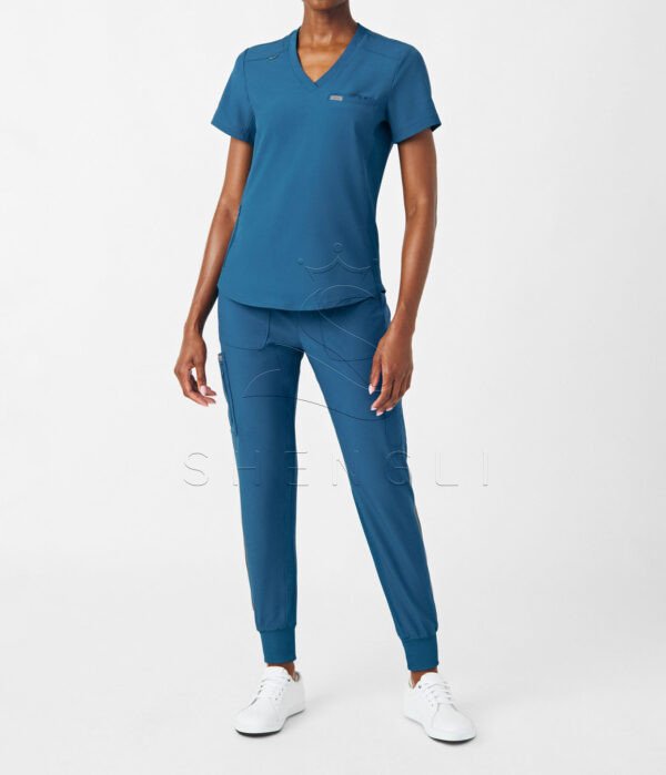 Medical Professional V-Neck Top with Dual Pockets | Moisture-Wicking Stretch Fabric | Healthcare Uniform Solutions
