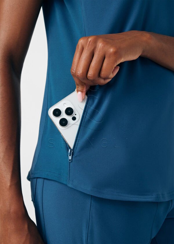 Medical Professional V-Neck Top with Dual Pockets | Moisture-Wicking Stretch Fabric | Healthcare Uniform Solutions