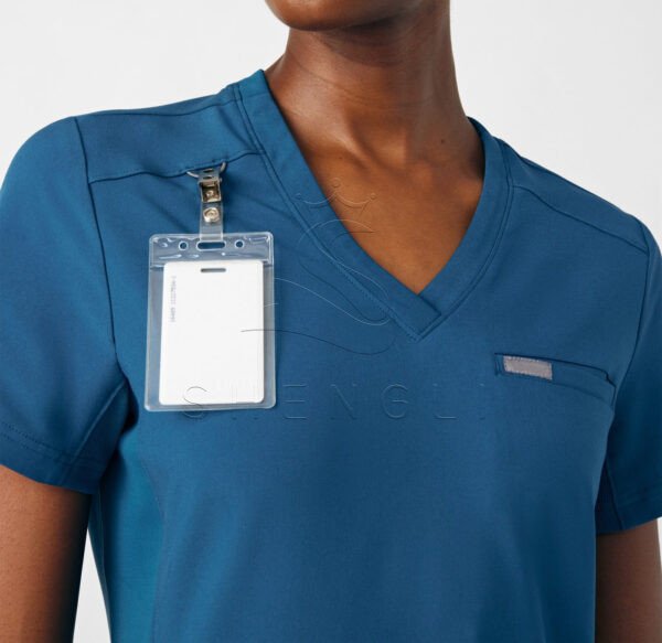 Medical Professional V-Neck Top with Dual Pockets | Moisture-Wicking Stretch Fabric | Healthcare Uniform Solutions