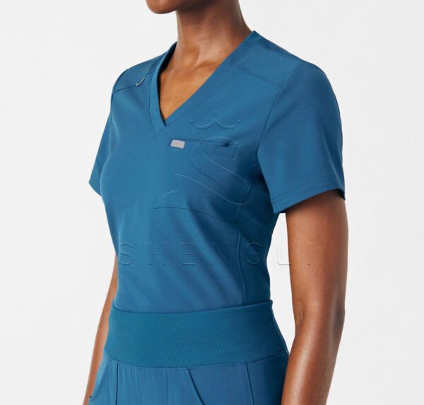 Medical Professional V-Neck Top with Dual Pockets | Moisture-Wicking Stretch Fabric | Healthcare Uniform Solutions